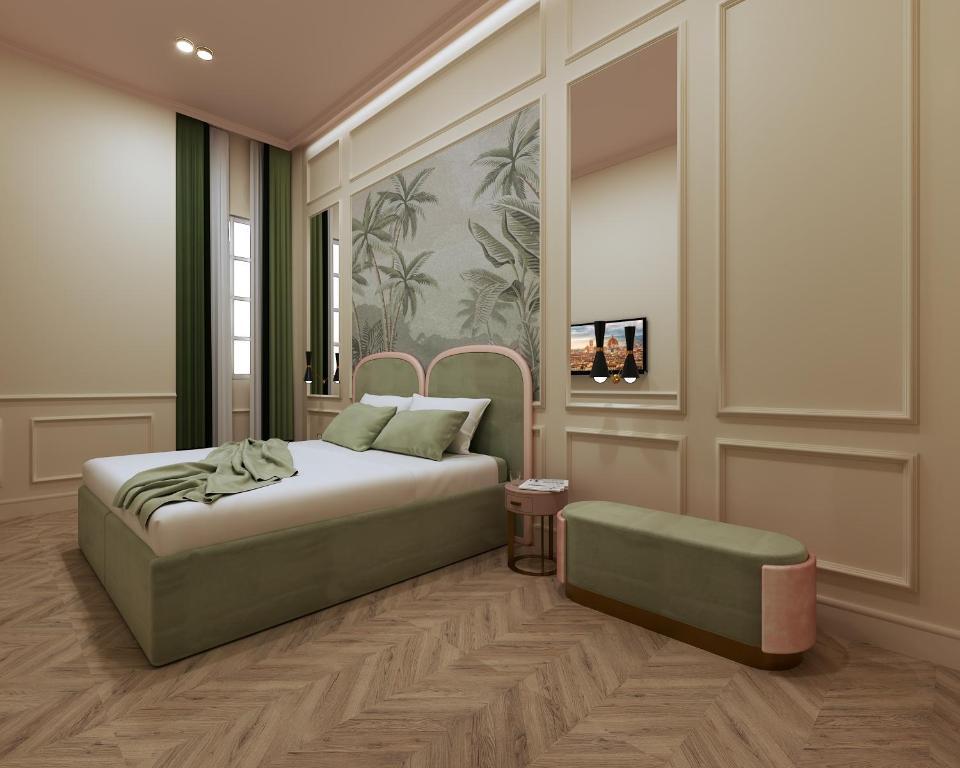 Hotel La Gemma Firenze Esterno foto 3D rendering of a bedroom