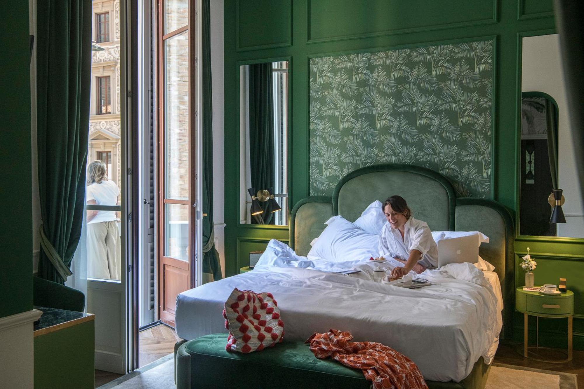 Hotel La Gemma Firenze Esterno foto A guest room at the Hotel